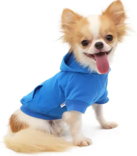 LOPHIPETS Lightweight Cotton Hoodie for Small Dogs  Hooded Sweatshirt for Chihuahuas Puppy and Toy Breeds-Blue/L