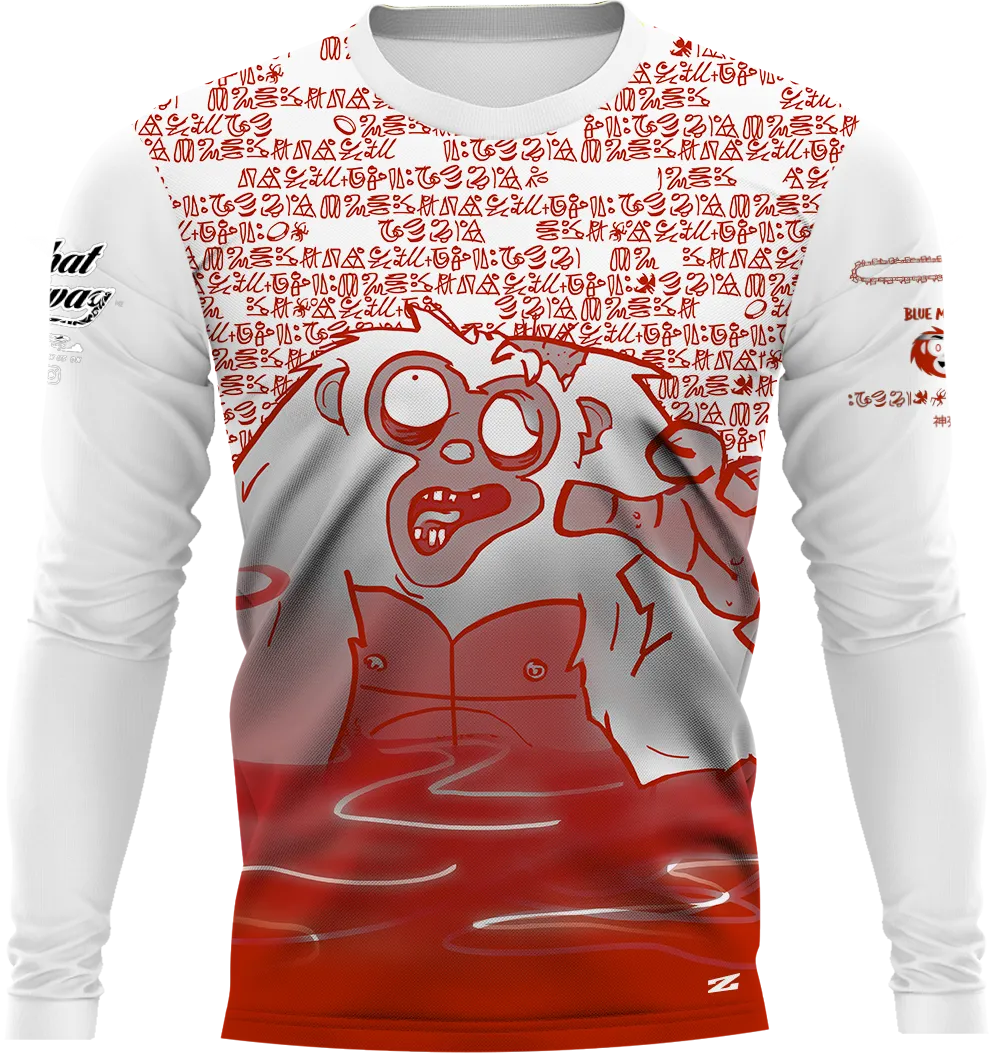 Monkey Zombie Light Red Long Sleeve