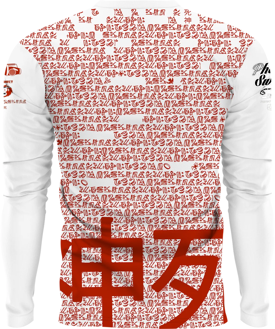 Monkey Zombie Light Red Long Sleeve
