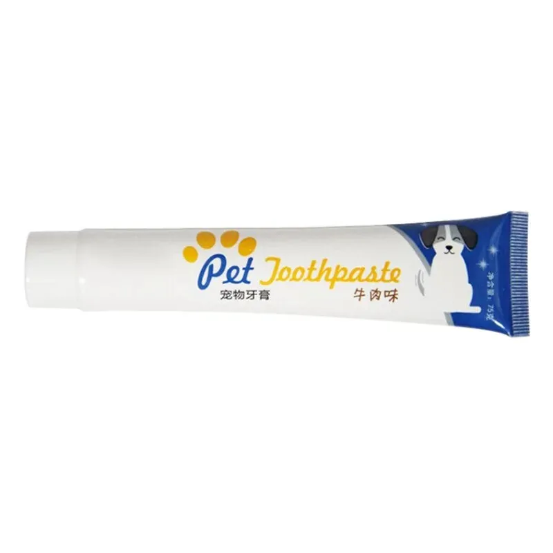 Natural Meat-Flavored Dog Toothpaste and Dog Toothbrush