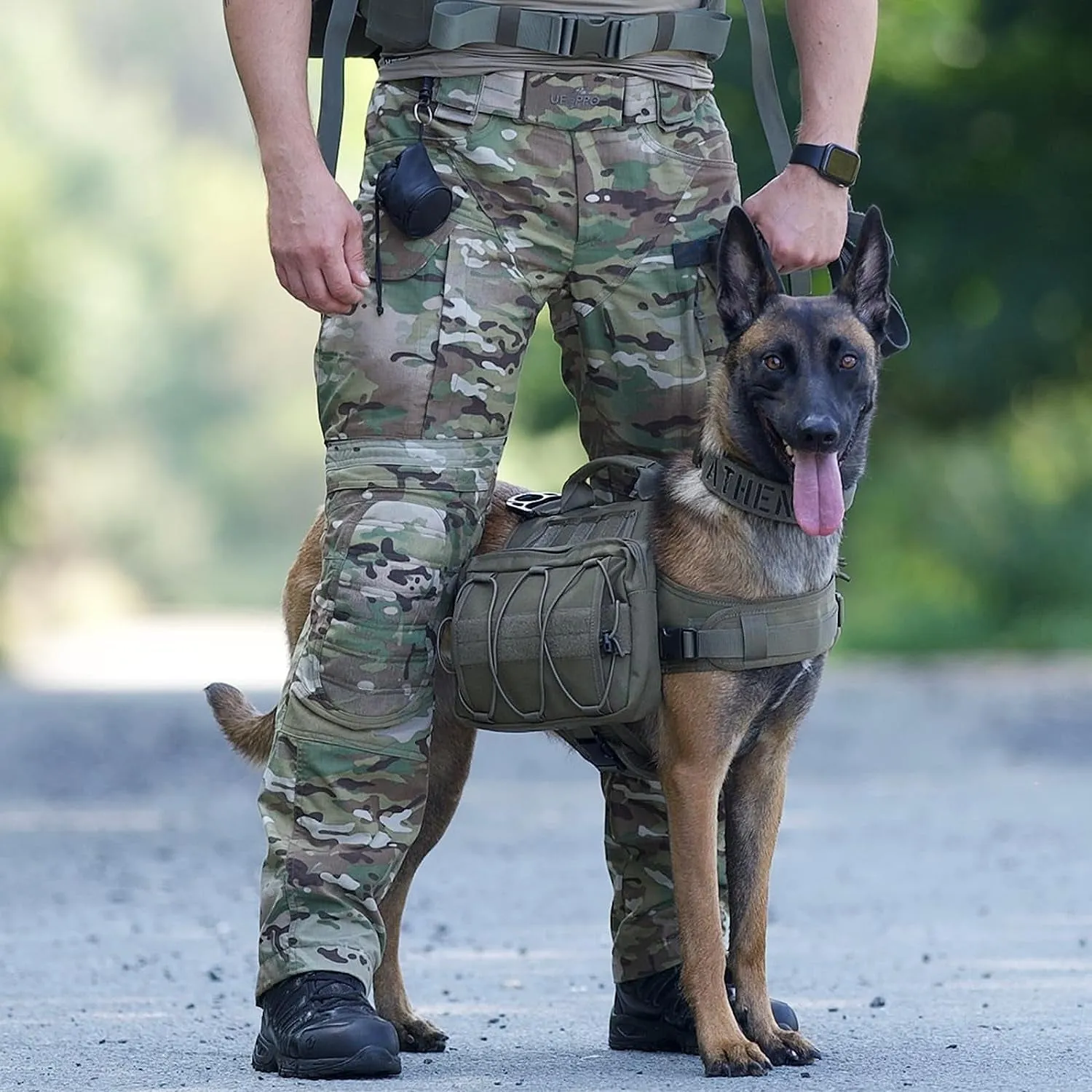 Nylon Tactical Pet Backpack with Side Pockets