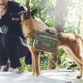 Nylon Tactical Pet Backpack with Side Pockets