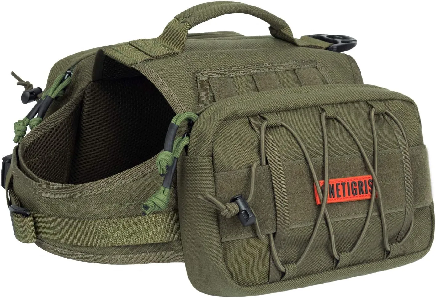 Nylon Tactical Pet Backpack with Side Pockets