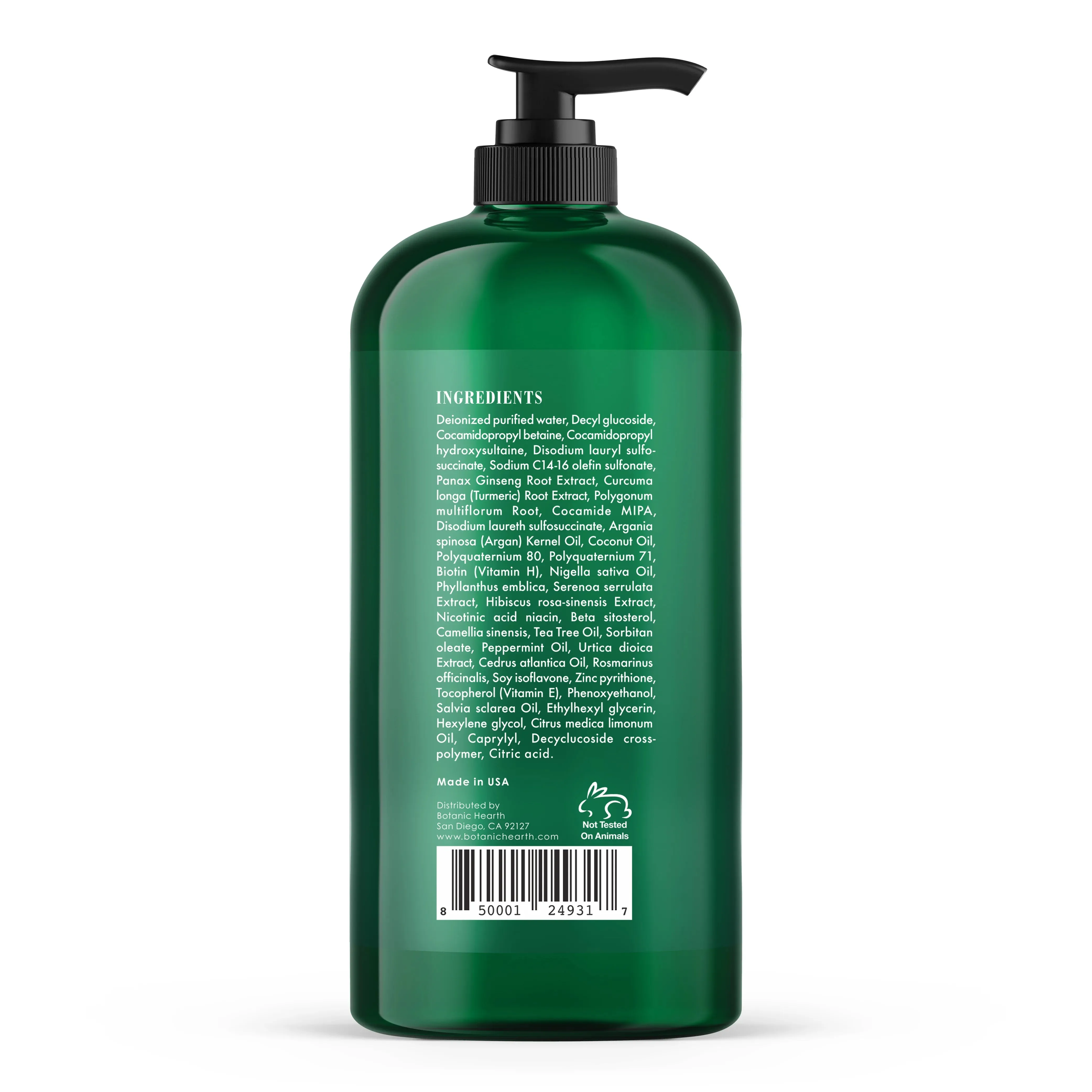 Peppermint Oil Shampoo with Vitamin E and Tea Tree Oil | 16 fl oz