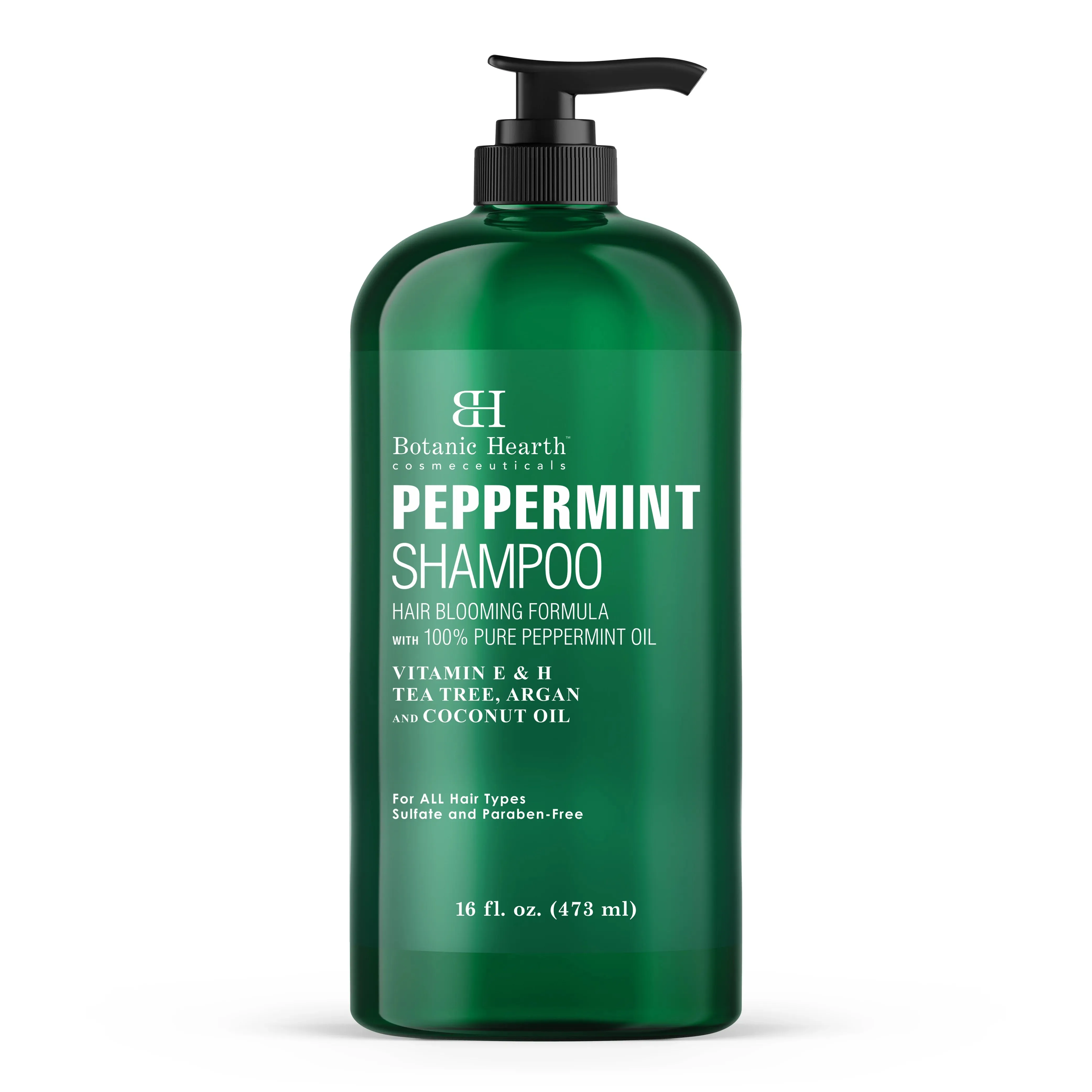 Peppermint Oil Shampoo with Vitamin E and Tea Tree Oil | 16 fl oz