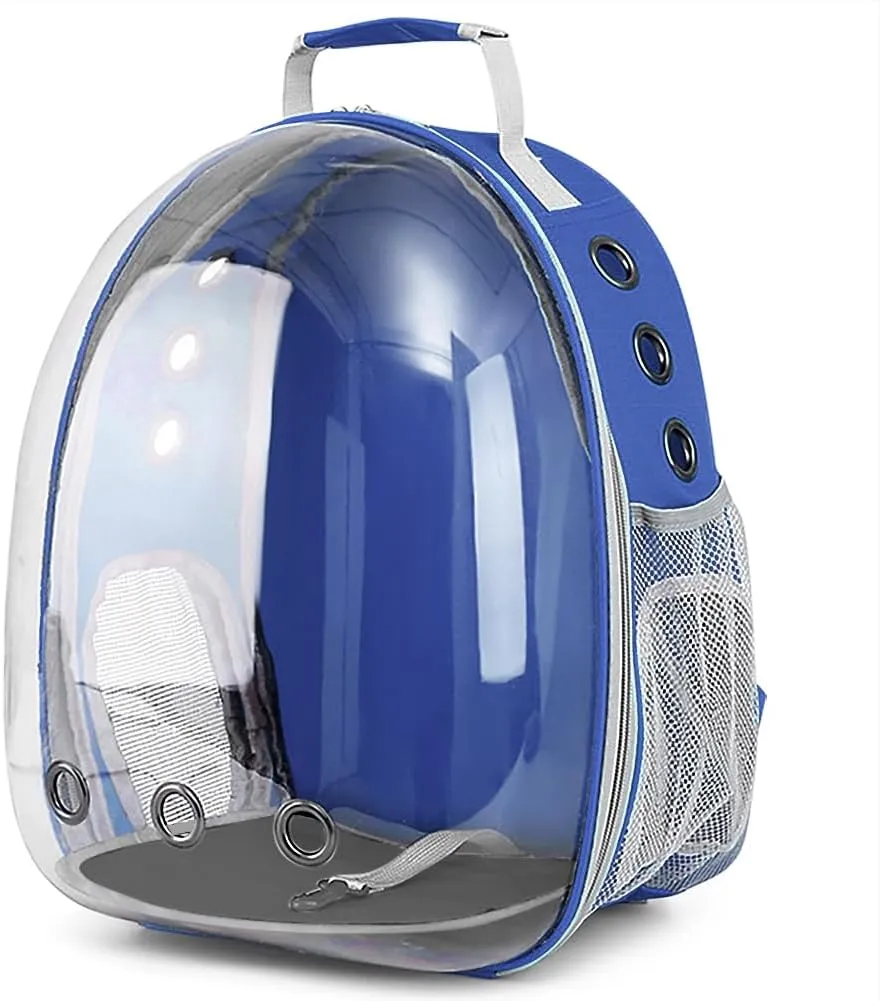 Pet Backpack Carrier,Bubble Backpack Cat Carrier,Pets and Small Dogs,Space Capsule Pet Carrier for Traveling, Walking, Hiking and Outdoor Activities (Blue)