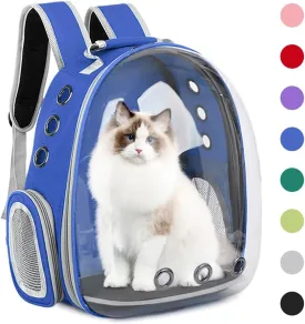 Pet Backpack Carrier,Bubble Backpack Cat Carrier,Pets and Small Dogs,Space Capsule Pet Carrier for Traveling, Walking, Hiking and Outdoor Activities (Blue)