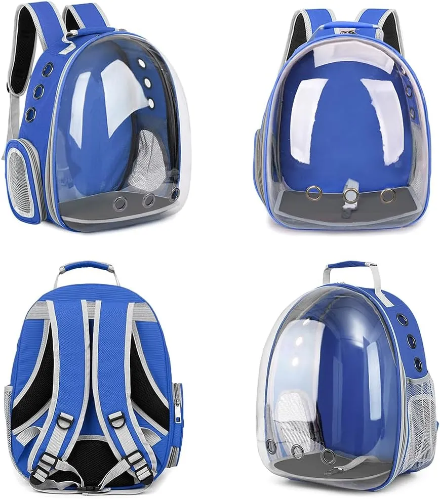 Pet Backpack Carrier,Bubble Backpack Cat Carrier,Pets and Small Dogs,Space Capsule Pet Carrier for Traveling, Walking, Hiking and Outdoor Activities (Blue)