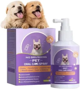 Pet Clean Teeth Spray, 2025 New Formula for Dogs Cats, No Brushing Required, Freshens Breath, Prevents Plaque Tartar, Natural Oral Care Spray (1pc)