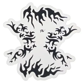 PK | FRISBEE Face Painting Stencil | NEW Mylar - Tribal and Flames - D2