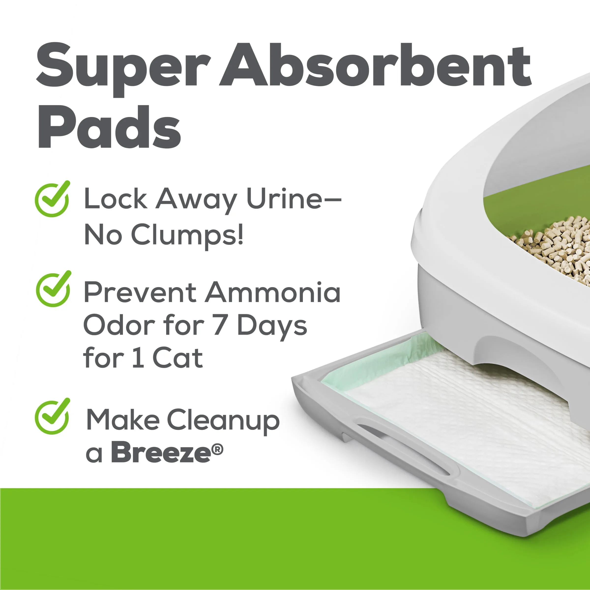 Purina Tidy Cats Hooded Litter Box System, Breeze Hooded System Starter Kit Litter Box, Litter Pellets & Pads