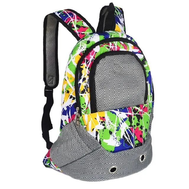 Sidiou Group Dog Carrier Shoulders Back Front Pack Dog Cat Travel Bag Mesh Backpack Head Out Design