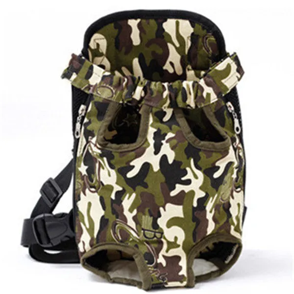 Sidiou Group Pet Dog Carrier Backpack Mesh Camouflage Outdoor Travel Breathable Shoulder Handle Bag