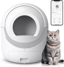 Smart Self-Cleaning Cat Litter Box  Automatic Odor Control, App Monitoring & Ultra-Quiet Design for Multi-Cat Homes